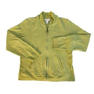 Style & Co Sport Green Full Zip Sweatshirt Womens Size L